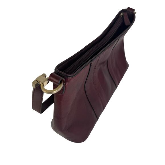Vintage Etienne Aigner Burgundy Leather Shoulder Bag –  Minimalist Chic - Picture 12 of 16